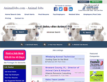 Tablet Screenshot of animaljobs.com